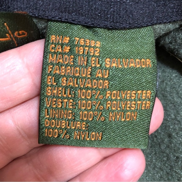 Timberland Men's Polartec Army Green Fleece Full Zip Pockets Vest - Picture 11 of 11